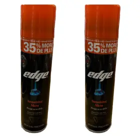 Edge 841058006084 2 X Shave Gel With Aloe For Sensitive Sk Inch 9.5 Oz / 269 G. 35% More