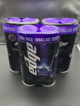Edge 841058006169 6 Cans Extra Moisturizing Shave Gel For Men With Vitamin E Twin Pack 7oz Ea