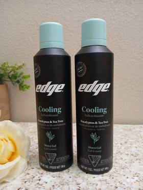 Edge 841058014652 Shave Gel For Men Cooling Eucalyptus And Tea Tree 7.oz/198g Pack Of 2