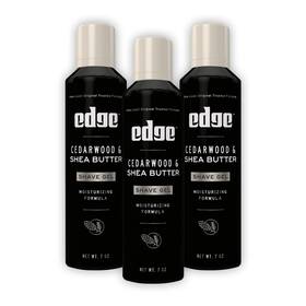 Edge B09rrkqp98 Shave Gel Men Cedarwood And Shea Butter 7oz 3-pack - Smooth