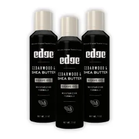B09rrkqp98 Edge Shave Gel Men Cedarwood And Shea Butter 7oz 3-pack - Smooth