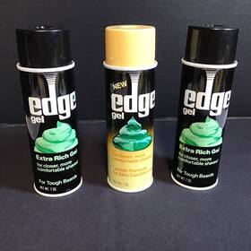 Edge Gel 046500020155 Vintage 1984 1987 Sc Johnson Shave Extra Rich 7oz Lot Of 3
