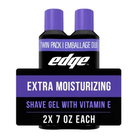 Edgmensgeltwin14 Edge Products Extra Moisturizing Mens Shave Gel Twin Pack 14 Oz
