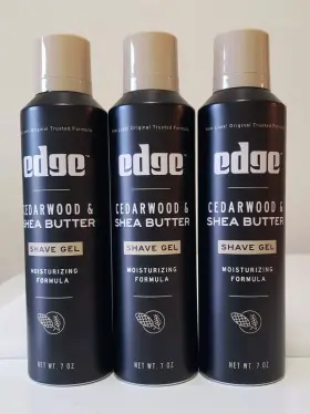 4105800365 Edgewell Shave Gel Edge Cedarwood And Shea Butter Moisturizing Formula 7 Oz. Lot Of 3 4105800365 Edgewell Shave Gel Edge Cedarwood And Shea Butter Moisturizing Formula 7 Oz. Lot Of 3