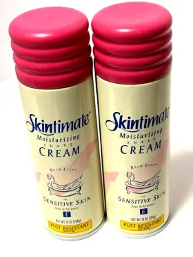 Edgewell Personal Care 046500025884 2 Cans Skintimate Shave Cream Moisturizing Sensitive Skin 10 Oz. Rain Lilly Edgewell Personal Care 046500025884 2 Cans Skintimate Shave Cream Moisturizing Sensitive Skin 10 Oz. Rain Lilly