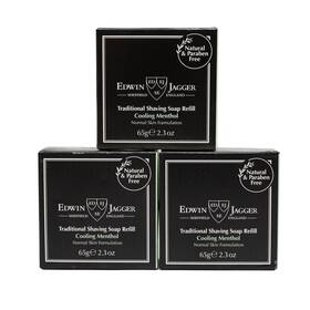 Edwin Jagger 055299009819 Pack Of 3 Cooling Menthol Shaving Soap Refill 2.3 Oz. Each