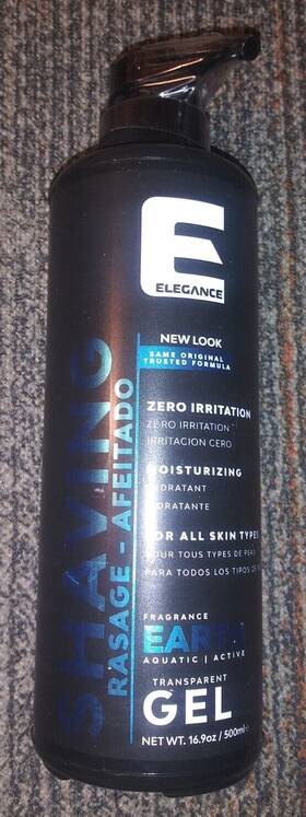 Elegance 285001951833 Mens Shaving Gel 16.9oz/500ml - Earth Fragrance New Sealed Htf