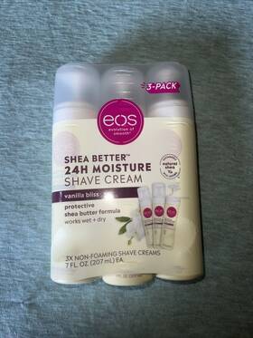 Eos 2040911 3 Pack Shea Better Shaving Cream Vanilla Bliss Women Skin Care 7 Oz Wet/dry