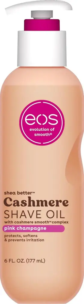 Eos 313029896845 Cashmere Shave Oil Pink Champagne Shea Butter Vegan 6 Fl Oz