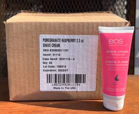 Eos 832992011197 Wholesale Lot Of 45 Shave Cream And Moisturizer Pom Raspberry 2.5 Oz