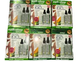 Epil-stop 742953204790 6 Nib 8oz Jumbo 8 In 1 Hair Remover Cucumber Melon Spray Bonus Roll On