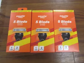 Equate 194346053124 5 Blade Razor With Trimmer - Lot Of 3 Equate 194346053124 5 Blade Razor With Trimmer - Lot Of 3