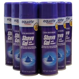 Equate 681131039369 Shave Gel Extra Moisturizing With Vitamin E 7 Oz Lot Of 9 Mens Grooming