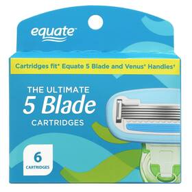 Equate 681131247375 Womens The Ultimate 5 Blade Razor Refill Cartridges 6 Count