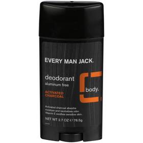 Every Man Jack 878639000162 Everyman Deodorant Activated Charcoal Tea Tree 2.7 Ounce