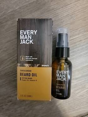 Every Man Jack 878639001015 Beard Oil - Hydrating With Shea Butter Sandalwood 1 Fl Oz