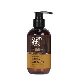 Every Man Jack 878639001053 Moisturizing Beard Plus Face Wash Sandalwood Scent 6.7 Fl Oz