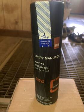 Every Man Jack 878639001923 Purifying Shave Gel With Tea Tree Oil Activated Charcoal 7 Oz Ea