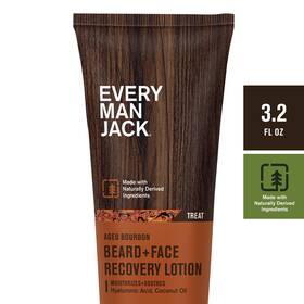 Every Man Jack 878639011632 Beard Face Recovery Lotion Aged Bourbon Scent 3.2oz