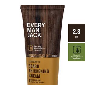 Every Man Jack 878639013391 Beard Thickening Cream Light Sandalwood Scent 2.8oz