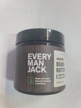 Every Man Jack 878639016699 Unscented Beard Butter Shea Cocoa 4 Ounce