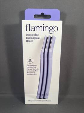 Flamingo 810075080094 3 Pack Disposable Dermaplane Razor Facial Exfoliates Skin Care New