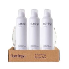 Flamingo 810075080636 Womens Foaming Shaving With Aloe Vera 6.7oz - 3ct