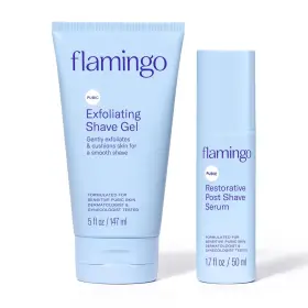 Flamingo 810075082326 Pubic Hair Shaving Skin Care Set - Exfoliating Shave Gel 5 Fl Oz R