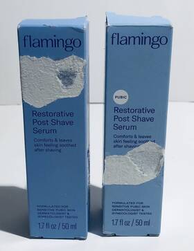 Flamingo 850023243539 Lot Of 2 Pubic Women S Restorative Post Shave Serum 1.7 Fl Oz