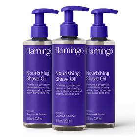 Flamingo 9150213201 Nourishing Shave Oil For Women With Coconut 8 Fl Oz Pack Of 3