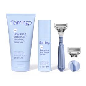 Flamingo B0clh8pqph Pubic Hair Razor Kit For Women Exfoliating Shave Gel 1