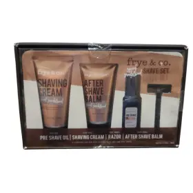 Frye & Co 192040358514 And Co. Mens 4 Pc Shave Set Grooming Kit Spiced Sandalwood New Gift Ready