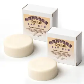100006397 Genuine Ogallala Bay Rum Shaving Soap Spicey Scent For Wet Shave 4.5 Oz Bar 2 Pack Original