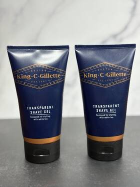 Gillette 001841618326 2 Pack King C Transparent Shave Gel 150ml With White Tea And Argan Oil