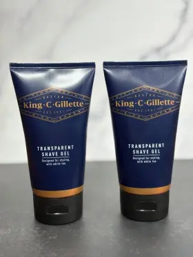 Gillette 001841618326 2 Pack King C Transparent Shave Gel 150ml With White Tea And Argan Oil