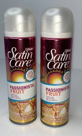 Gillette 047400001671 Satin Care Passionista Fruit Shave Cream Gel Women Lot Of 2 New