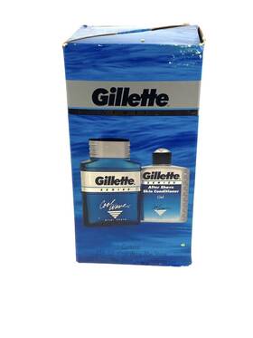 Gillette 047400108196 Vintage Series Cool Wave Aftershave Skin Conditioner Gel Set 1993 Rare