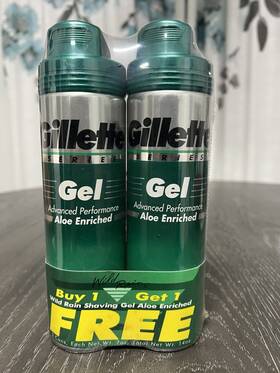 Gillette 047400130555 Series Advance Performance Shaving Gel Wild Rain 1992 Nos Sealed 2 Pack