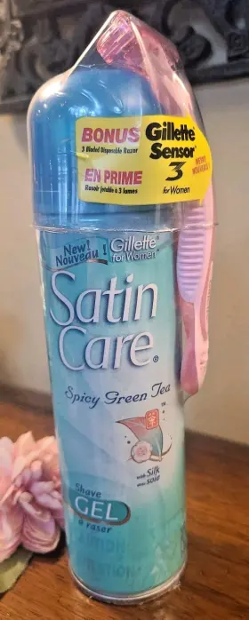Gillette 047400175952 Satin Care Shave Gel Spicy Green Tea 7 Oz Sensor 3 Women Shelfware Gillette 047400175952 Satin Care Shave Gel Spicy Green Tea 7 Oz Sensor 3 Women Shelfware