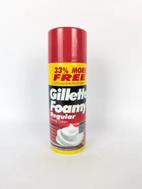 Gillette 047400240209 New 1994 Foamy Shaving Cream Regular 14.75 Oz Made In Usa Nos Vintage