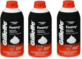 Gillette 047400240407 Regular Foamy Shave Cream 11oz 3 Pack