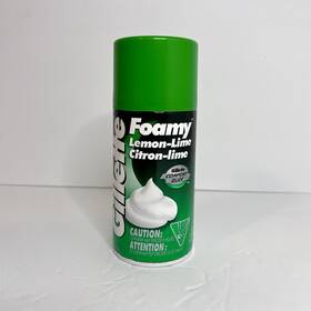 Gillette 047400245501 Lemon Lime Foamy Shaving Cream - 11oz Discontinued Old Stock Full