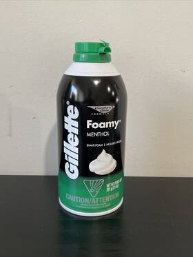 Gillette 047400303317 1 Can Foamy Menthol Shave Foam Comfort Glide Formula 11 Oz
