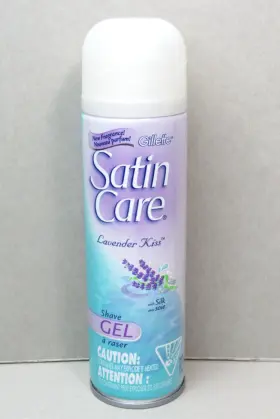 Gillette 047400303621 New Rare Satin Care Lavender Kiss Womens Shave Gel 7oz / 198g Nos 2007