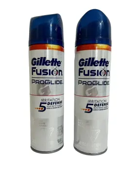 Gillette 047400511620 Fusion Shave Gel 7oz Proglide 5 Irritation Defense Rare Lot Of 2