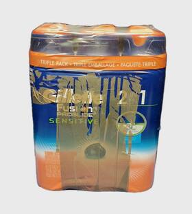 Gillette 047400538535 Lot-3 Fusion Pro Glide Sensitive 2 In 1 Active Sport Shave Gel 6 Oz Ea