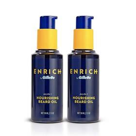 Gillette 047400668027 Enrich Beard Oil 2count