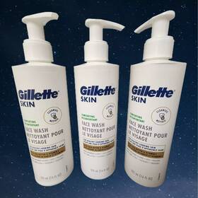 Gillette 047400674301 Skin Sensitive Face Wash 7.6 Oz 3 Pack