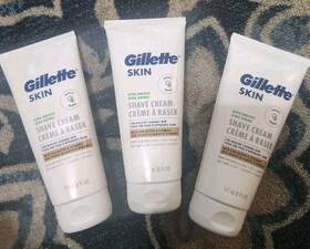Gillette 047400676411 Lot Of 3 Ultra- Sensitive Shaving Shave Cream No Alcohol Dyes Parabens