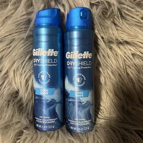Gillette 047400690387 2- Dryshield Cool Wave Dry Spray Antiperspirant 4.3oz